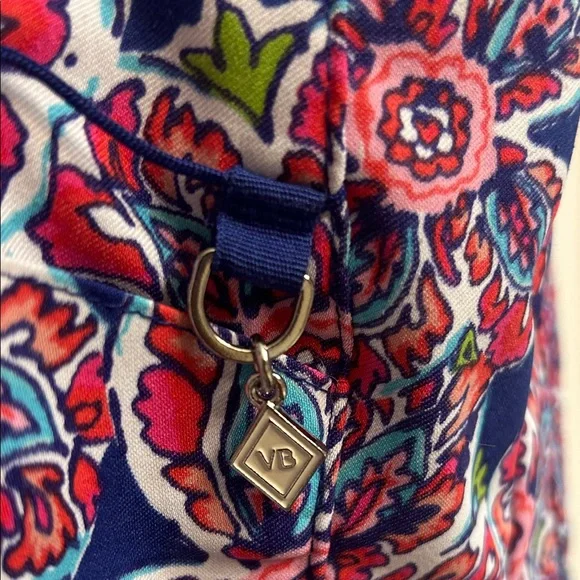 Vera Bradley Floral V-Neck Women’s Scrub Top - Pink and Blue - Picture 3 of 3